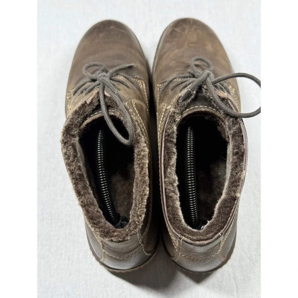 Johnston &‎ Murphy Chukka Boots Sz 10 Brown Leather Shearling Preppy Old Money